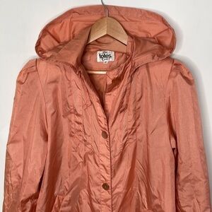 VINTAGE | Pastel Spring Puff Sleeve Nylon Maxi Lightweight Trench Coat